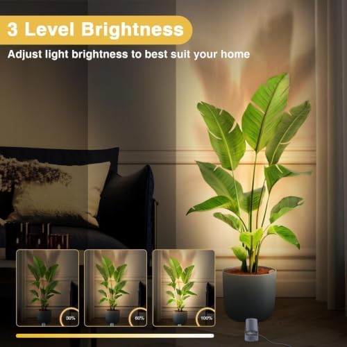 URTOM 4 Pack 6W RGBW Uplighting Indoor Color Changing Up Lights Indoor with Remote Dimmable LED Christmas Spot Lights for Home Aluminum Accent Lighting for Party Plant Decor with 5.9 FT Plug Cord - Image 6