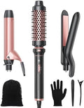 Wavytalk 3 in 1 Curling Wand Set with Heated Round Brush, Versatile Styling by wavytalk-HairTalks