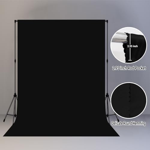 Black Photography Backdrop for Photoshoot, Fabric 5x7ft - Image 6