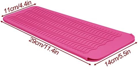 Silicone Heat Resistant Mat Pouch for Hair Straightener,Curling Iron, Pink - Image 3
