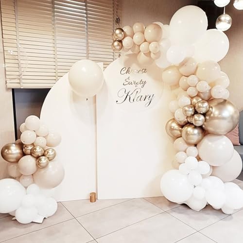 Voircoloria 90pcs White Sand Balloons Garland Arch Kit, 18 12 10 5 Inch - Image 6