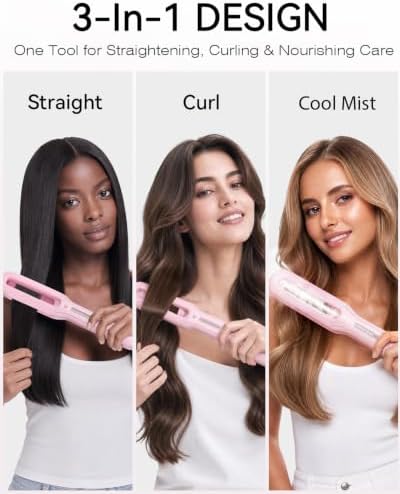 Steam Hair Straightener, Cool Mist for Less Heat Damage & Add Shine - Image 2