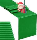10-Pack Satin Table Runner Emerald 12 x 108 inches Long, Table Runners for Wedding, Birthday Parties, Banquets Decorations（10 Pack, 12x108 Inch, Emerald） by Hahuho