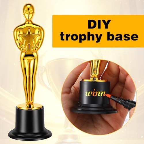 24 Pack 6 Inch Gold Mini Award Trophy Statues, Plastic Mini Trophies - Image 5