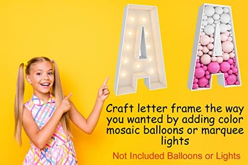 3FT DIY Mosaic Balloon Letter N Frame, Fillable Party Backdrop Decor - Image 5