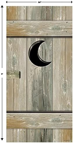 Beistle Outhouse Door Cover Rustic Wood Look Decoration 5 Feet x 30 Inches - Image 2