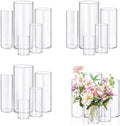 KRNDUMA 15pcs Glass Vase Cylinder Vases for Centerpieces 4,6,7.5,8,10 Inch Tall Small Flower Glass Vases Home Decor Centerpiece Table Clear Flower Vase Decorations for Wedding＆Holiday by Unknown