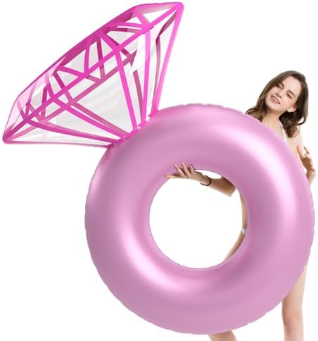 Jasonwell Inflatable Diamond Ring Pool Float - Engagement Ring Bachelorette Party Float Stagette Decorations Swimming Tube Floaty Outdoor Water Lounge Floats for Adults - Image 3