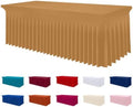 Smiry Spandex Elastic Fitted Table Cloth Skirt for 8FT Rectangle Table by Smiry
