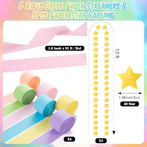 TaoBary Pastel Party Decorations 600 Large Paper Chain, Pastels, Large Size - Image 3