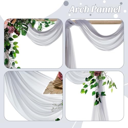 Pack of 1 Wedding Arch Drape Panel Fabric 30" x 100ft - Cool Gray - Image 5