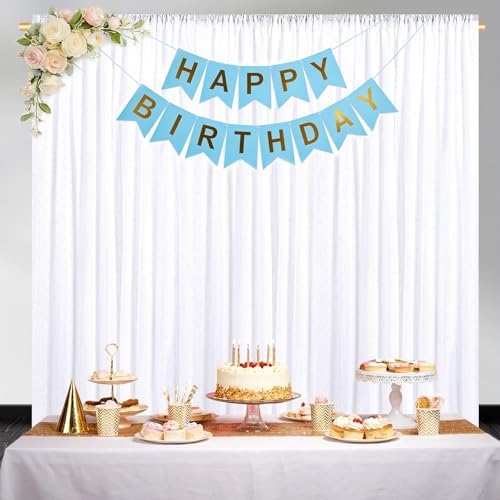 Party Backdrop Curtains 2 Panels 4ftx8ft White Sequin Photo Backdrop Glitter Fabric for Wedding Birthday Party Background Drapes Christmas Decorations - Image 4