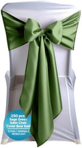 Leading Linens 250 pcs Sage Green 108"x8" Satin Bow Sash Chair Cover Decor by LeadingLinens