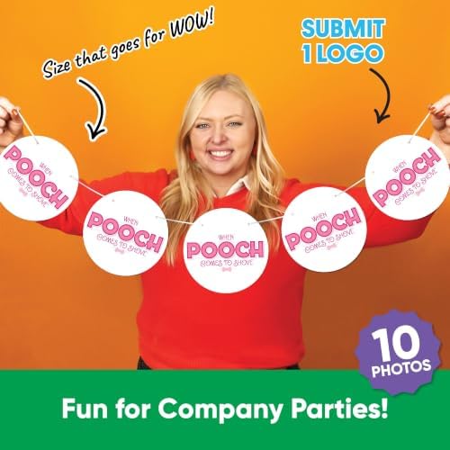 Custom Business Logo Pennant - Garland Banner - 10pc - Image 2