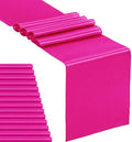 15-Pack Satin Table Runner Fuchsia 12 x 108 inches Long, Table Runners for Wedding, Birthday Parties, Banquets Decorations（15 Pack, 12x108 Inch, Fuchsia） by Hahuho