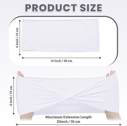 MDS Pack of 75 Spandex Chair Sashes Without Slider Buckles – White - Image 2