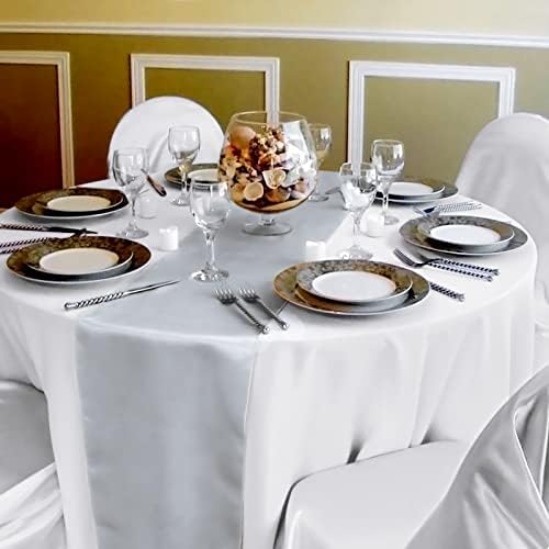 10-Pack Silver 12 x 108 inche Long Premium Satin Table Runner - Image 6