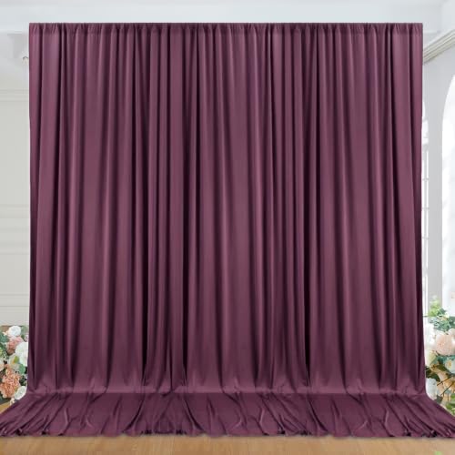 10x8ft Wrinkle Free Burgundy Backdrop Curtain Maroon Backdrop Drapes, Thick Fabric Wedding Curtains Party Background for Baby Shower Birthday Parties by ENJOYYOURPARTY