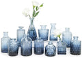 SUPMIND Glass Bud Vase Set of 12, Small Blue Flower Vases for Centerpieces by SUPMIND