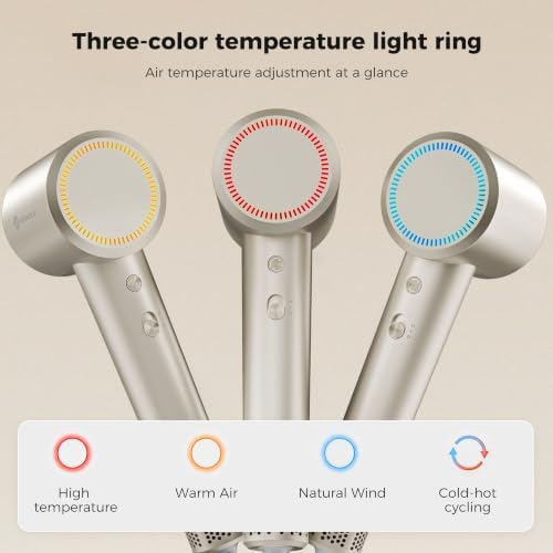 Hair Dryer with Wall Mount, 110,000 RPM Brushless Motor Plasma Ionic Blow Dryer, Fast-Drying Professional Low-Noise Portable for Travel, Secadora de Pelo para Mujer - Image 6