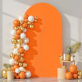 7.2 ft Arch Backdrop Cover Orange - Double-Sided Spandex Arch Covers Stretchy Backdrop for Balloon Arches Birthday Party Baby Shower Banquet Wedding Photo Background by Unknown