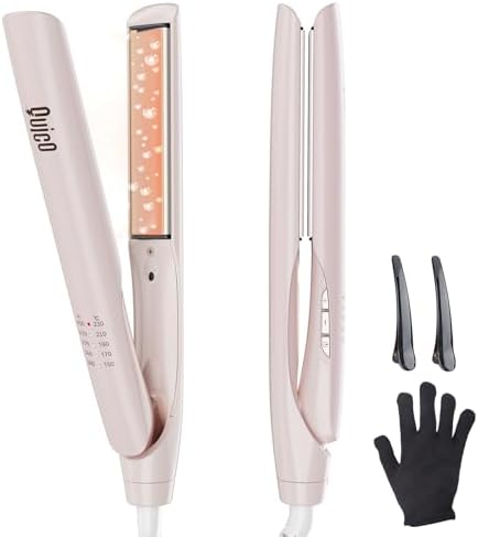 Quico Hair Straightener, 100-240V Dual Voltage Flat Iron Hair Straightener by Quico