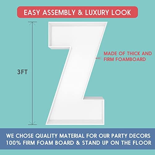 3FT DIY Mosaic Balloon Letter Z Frame, Fillable Party Backdrop Decor - Image 2