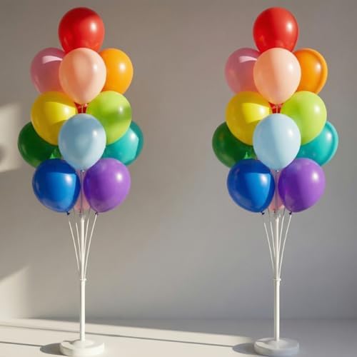 2Set Assorted Bright Balloon Column Stand Kit for Floor or Table Party Decor - Image 5