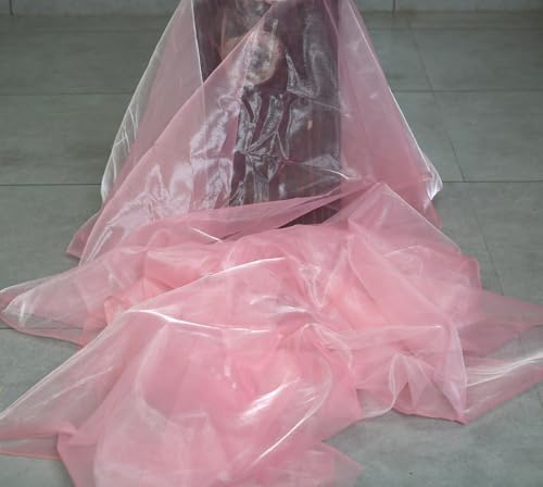 80 Yard Organza Fabric 44" Wide for Wedding Event Décor - Blush Pink - Image 4