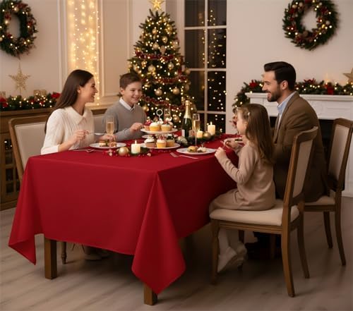 Fitable 8 Pack Red Tablecloths 70x120 Inch for 6-8 Ft Rectangle Tables - Image 3