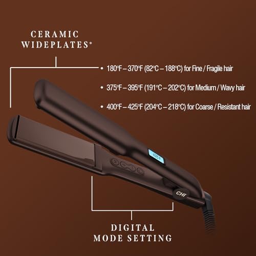 CHI Original Digital Ceramic Hairstyling Iron, 1.5", Chocolate - Image 2