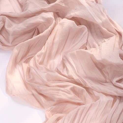 Pink Cheesecloth Table Runner Fall Wedding Bridal Party Decor 10ft, 3 Pack - Image 4
