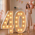imprsv 4FT Marquee Numbers 40, Light Up Numbers for 40th Birthday Decor by Letsmakeitimpressive