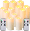 Flameless Candles with Remote Control Waterproof Outdoors & Indoors, Battery Candles with Remote Timer, Decorative Remote Led Candles. (D 2.2''X H 4'' 5'' 6'' 7'') -12-Pack. by CAKETYCG