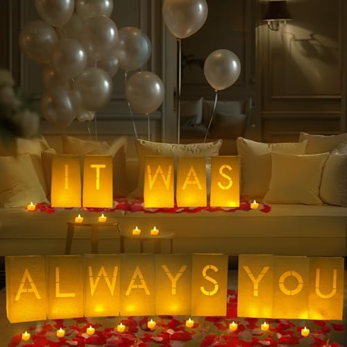 Homemory It was Always You Light Up Letters with 24 Tea Lights - Image 7