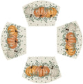 Artoid Mode Pumpkin Eucalyptus Fall Wedge Placemats Set of 4-12 x 18 Inch by ArtoidMode