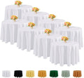 Fitable 8 Pack White Round Tablecloths - 120 Inches in Diameter by Fitable