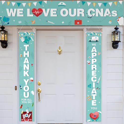 Smoothnovelty 3 Pcs Teal We Love Our CNAs Banner by SmoothNovelty
