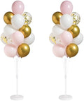 Pink Gold Balloon Column Stand Kit with Base,Pole for Floor&Table by Tosuced
