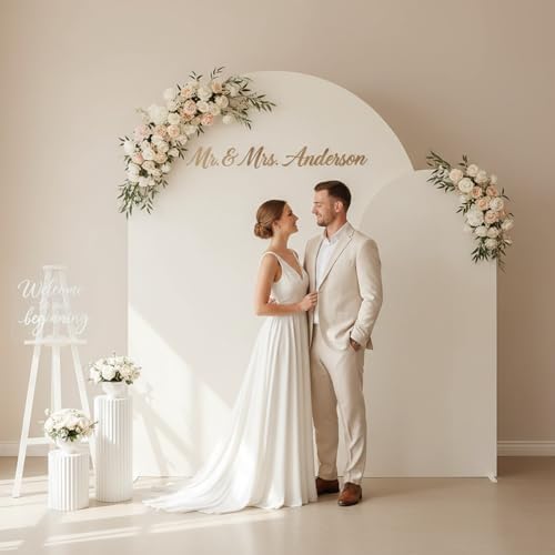 Ivory Arch Backdrop Cover Set of 2, 7.2FT&6FT - Image 2