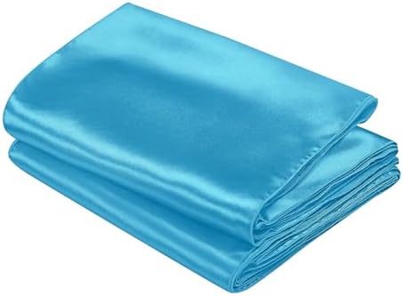 SiinvdaBZX 4 Pcs Teal Blue Satin Table Runner 12 x 108 inches Long - Image 6