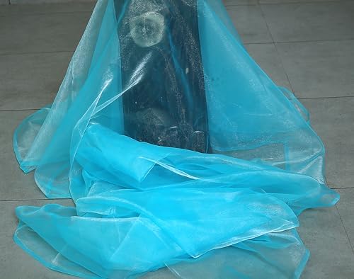 50 Yard Organza Fabric 44" Wide for Wedding Event Décor - Turquoise - Image 3