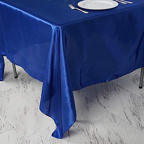 10 pcs 72x72 inch Royal Blue Square Tablecloth Satin Fabric Overlays Linens | Table Cloths Cover for Wedding Party Banquet Reception Events Decoration Kitchen Dining Events Kitchen Dining - Image 2