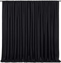 Black Backdrop Curtains 10ftx10ft Halloween Polyester Photo Drapes by SoarDream