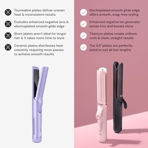 L'ANGE Hair Le Duo Edge 360° Airflow Titanium Styler | 2-in-1 Styler - Hair Straightener and Curler | Cooling Air Vents | Frizz-Free Results for All Hairstyles | Styling Tools & Appliances, Blush - Image 6
