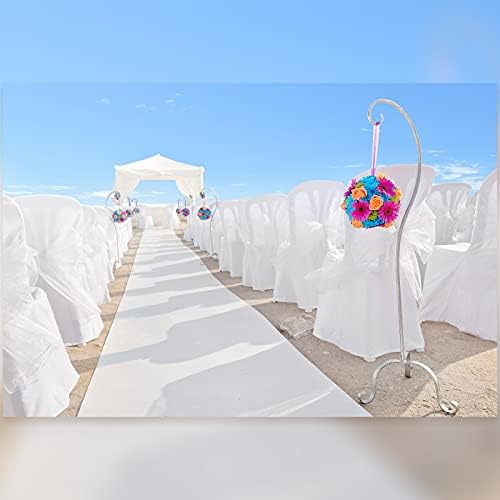 White Carpet Runner for Wedding Party Aisle with Tape - Image 7