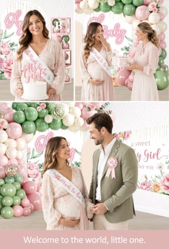 Cocomigo 338PCS Baby Shower Decorations for Girl Party Set, Serves 25 - Image 7