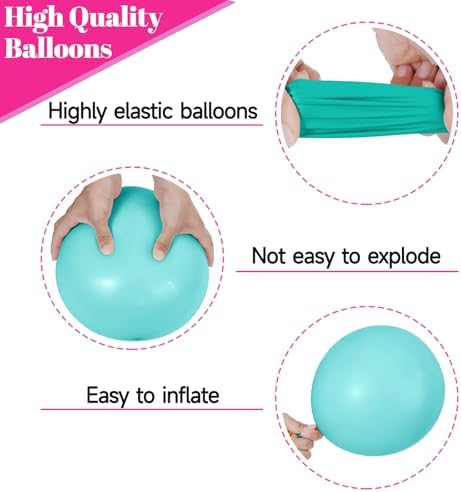 68Pcs Pink Purple Blue Balloon 12 Inch Confetti Balloons Yellow Teal Balloon for Kids Birthday Baby Shower Magic Theme Decoration Engagement Party Supplies. - Image 3