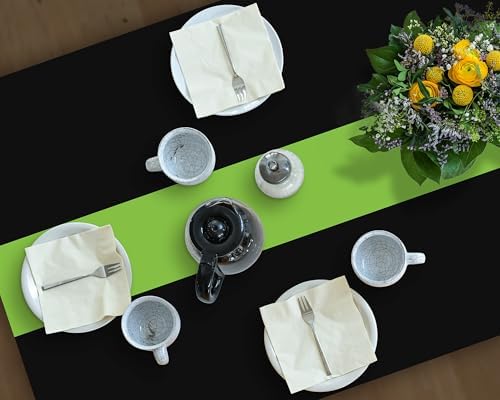Oudain 3 Pcs Plastic Disposable Table Cloth 54" x 108", Green, Black - Image 6