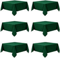 6-Pack Hunter Green Tablecloths for Square Tables, 54 x 54 Inches by DailySet